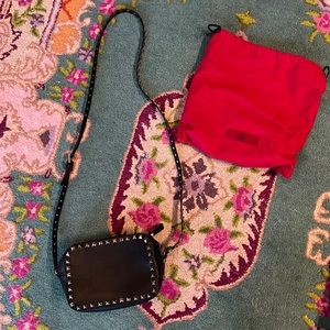 Valentino Rockstud Leather Camera Crossbody Bag